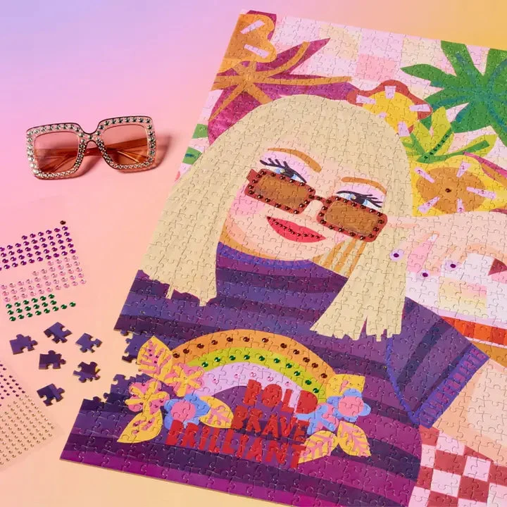 Puzzle de 1000 pièces avec pierres précieuses - Audacieux, courageux, brillant – Image 2