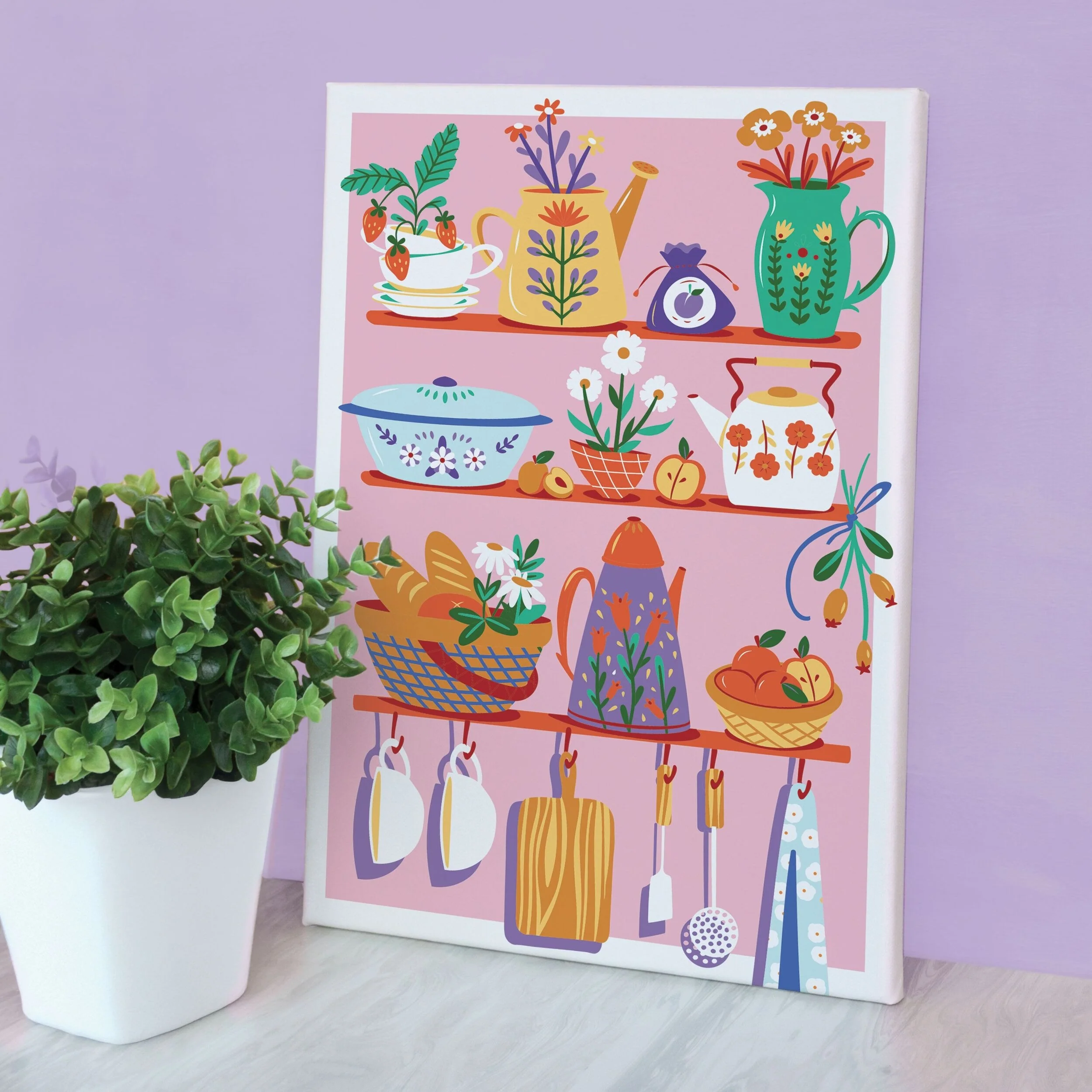 Peinture au Numéro 20x30 – Côté Cuisine | Kit DIY Débutants – Image 3