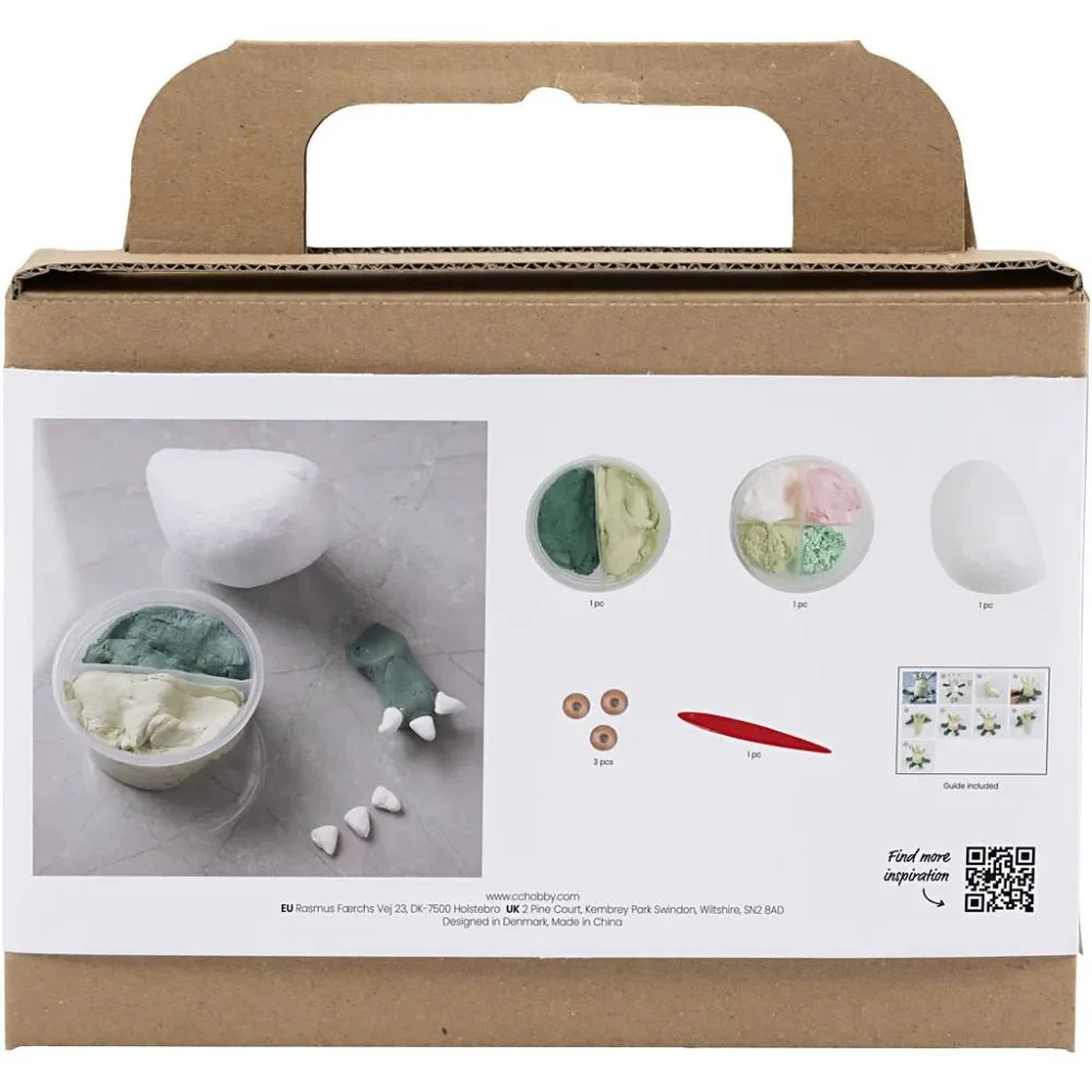 Mini Kit DIY Modelage Monstre Lulu Vert Clair Vert Foncé – Image 3