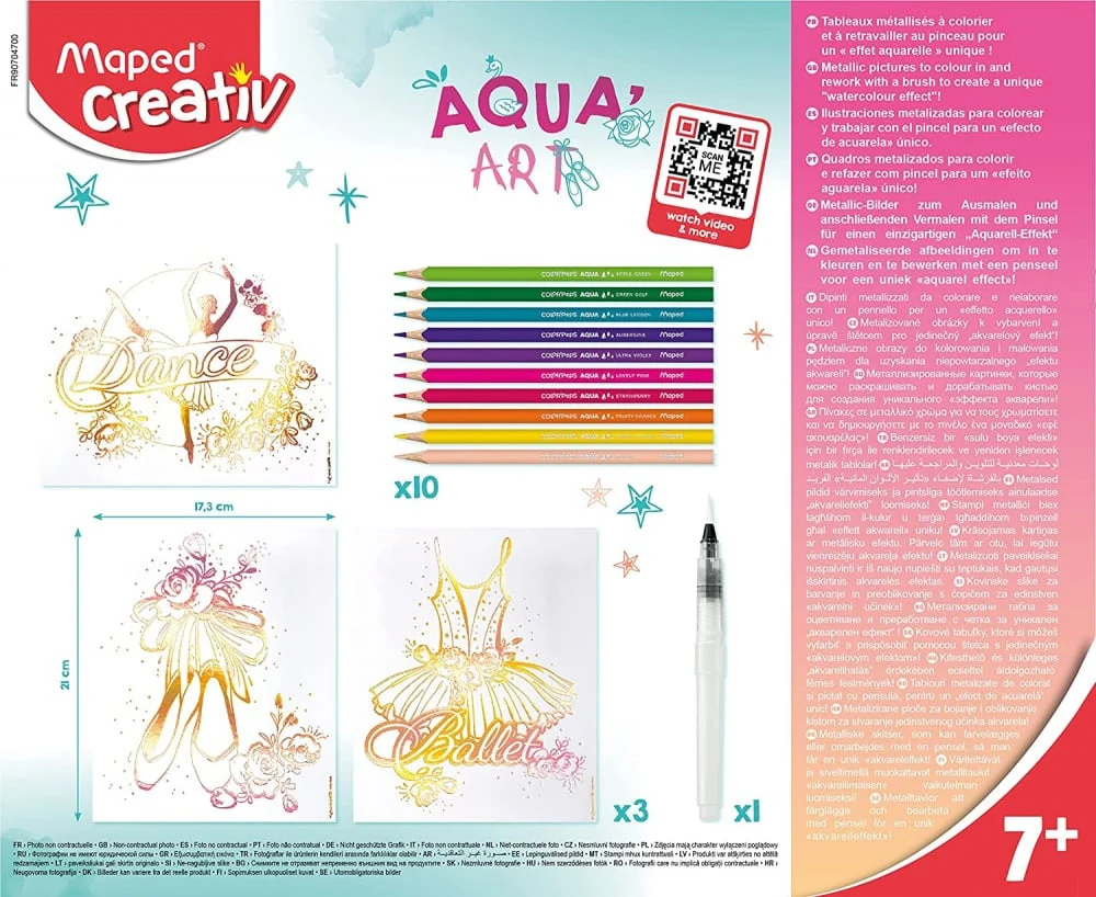 MAPED Aqua’Art Danse – Kit aquarelle pour enfants dès 7 ans – Image 2