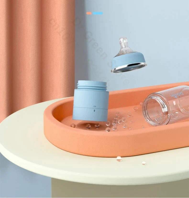 Biberon en verre avec boîte à lait rotative – Image 7