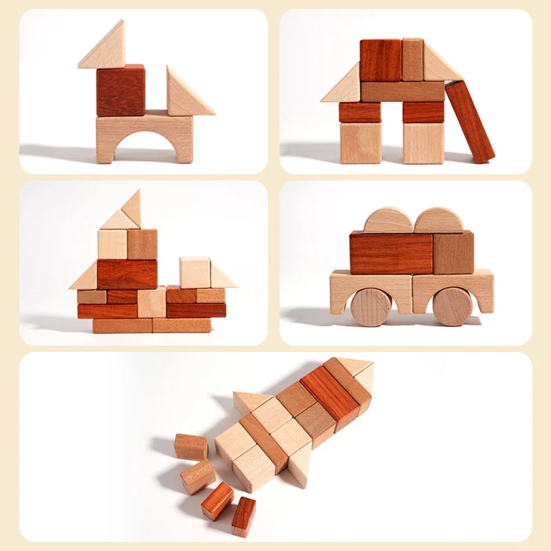 Ensemble de blocs de construction en bois – Image 3
