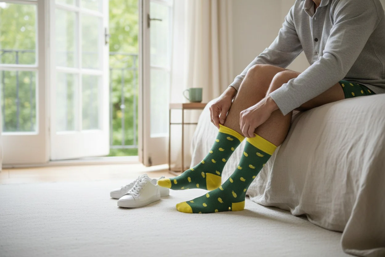 Chaussettes & Boxer Easy Peasy Citron – Coton Bio – Cadeau Homme Original – Image 6