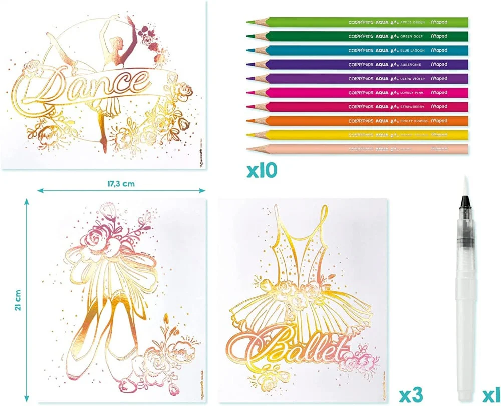 MAPED Aqua’Art Danse – Kit aquarelle pour enfants dès 7 ans – Image 3