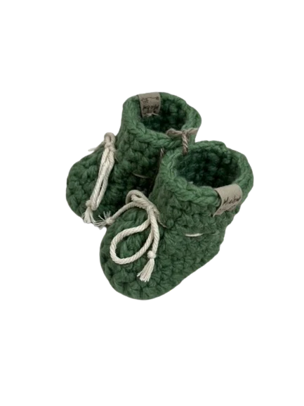 Bottines tricotées semelle doublée - sauge – Image 2