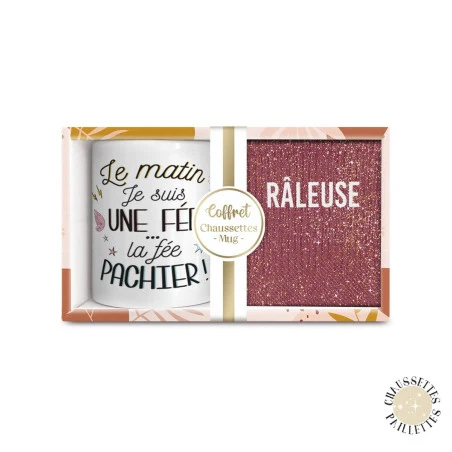 Coffret Cadeau Mug & Chaussettes – Fée Pachier / Râleuse | Tasse Pailletée – Image 3