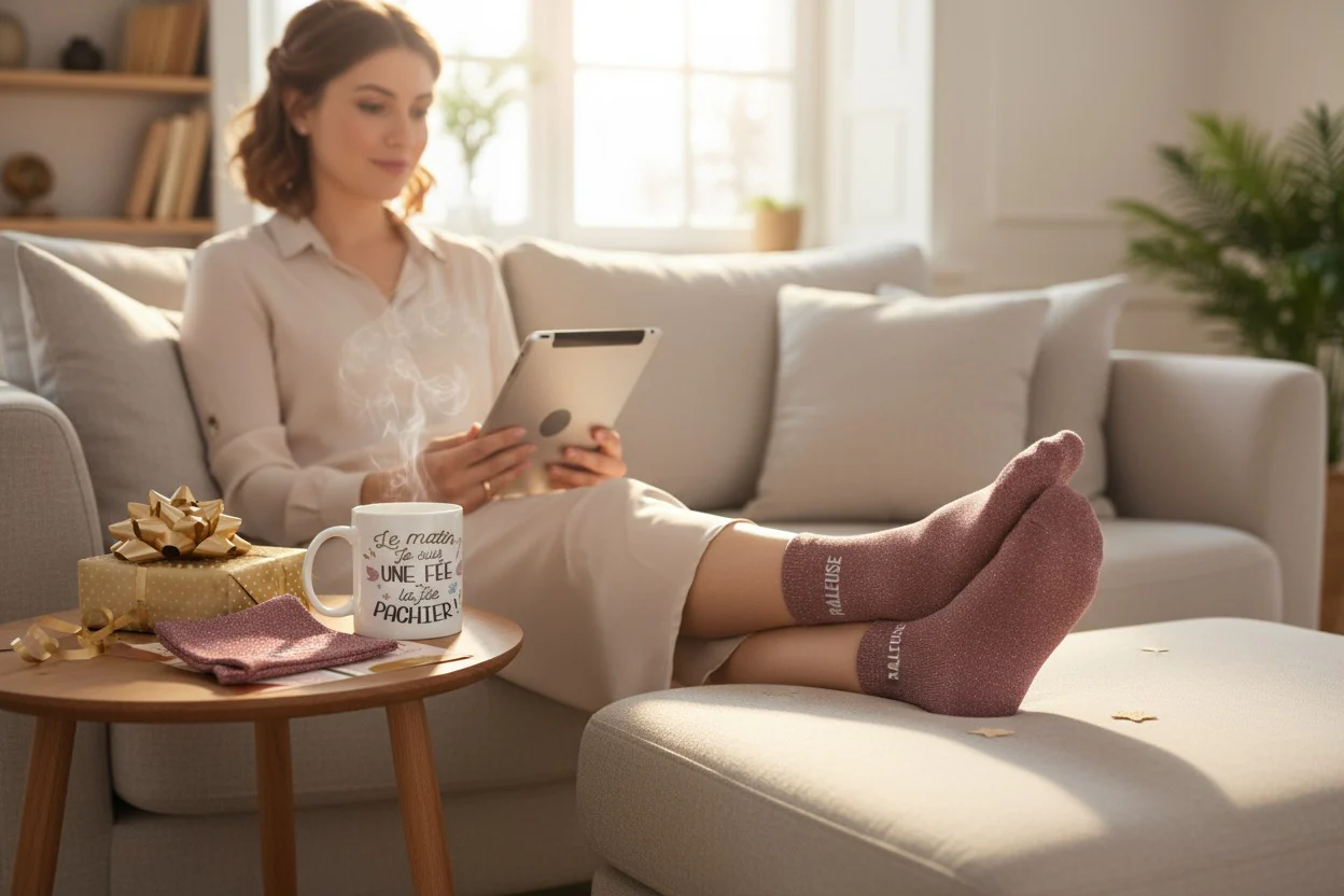 Coffret Cadeau Mug & Chaussettes – Fée Pachier / Râleuse | Tasse Pailletée – Image 4
