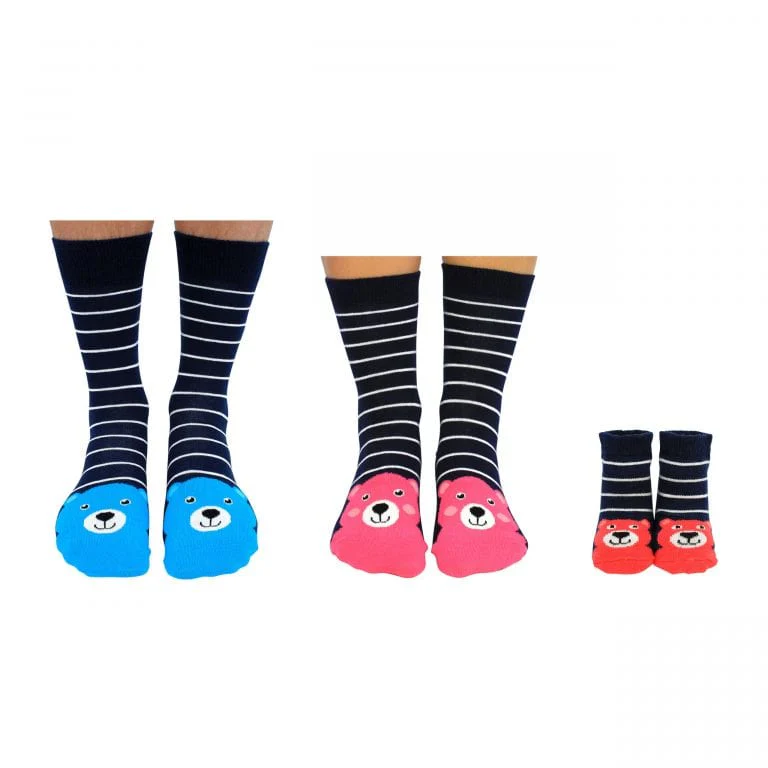 COFFRET CADEAU MAMAN, PAPA ET MOI - UNE PAIRE DE CHAUSSETTES CUCAMELON ASSORTIES POUR MAMAN, PAPA ET BÉBÉ – Image 2